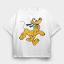 Cartoon Retro Pluto 2, Tricou Oversize Barbati (Unisex)