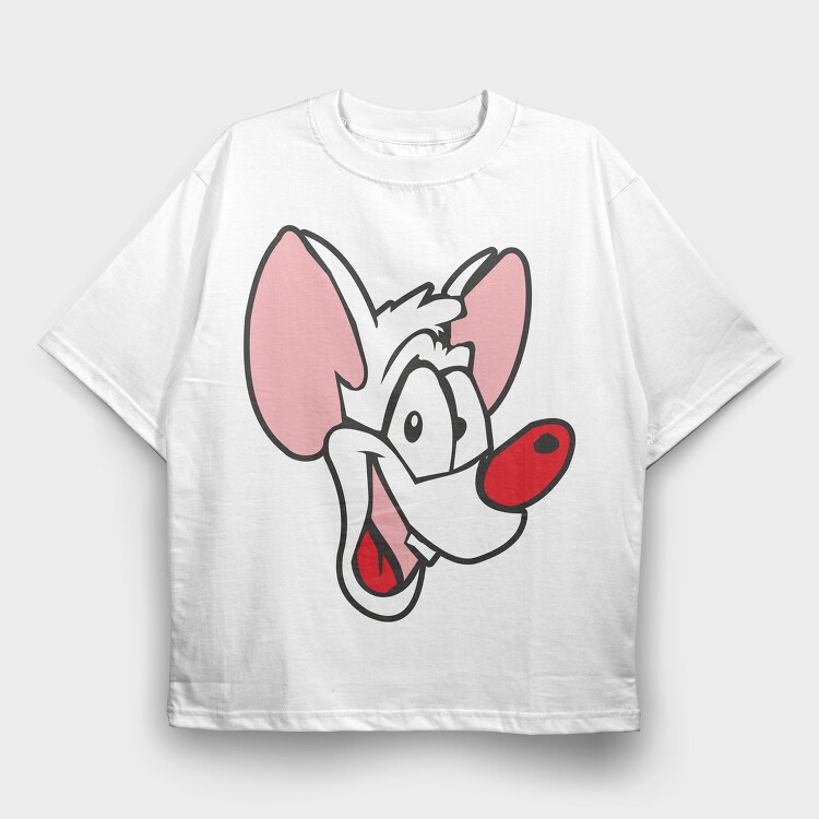 Cartoon Retro Pinky and Cerebro 4, Tricou Oversize Barbati (Unisex)