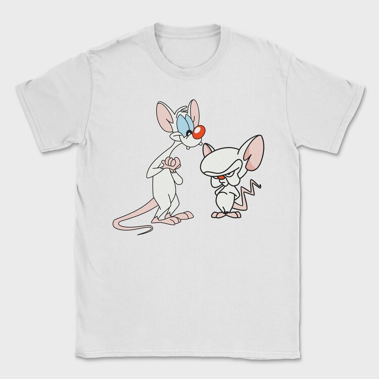 Cartoon Retro Pinky and Cerebro 3, Tricou Barbati (Unisex)