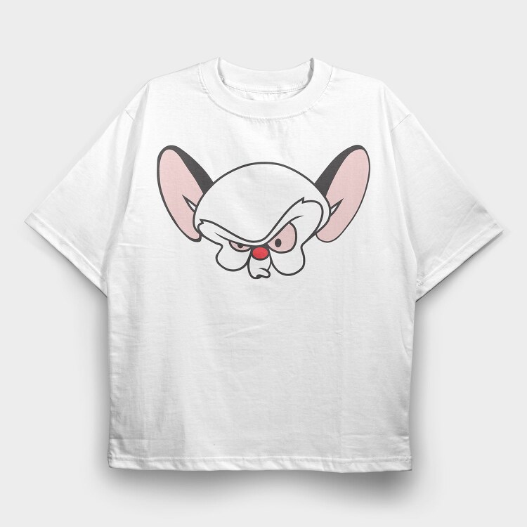 Cartoon Retro Pinky and Cerebro 2, Tricou Oversize Barbati (Unisex)