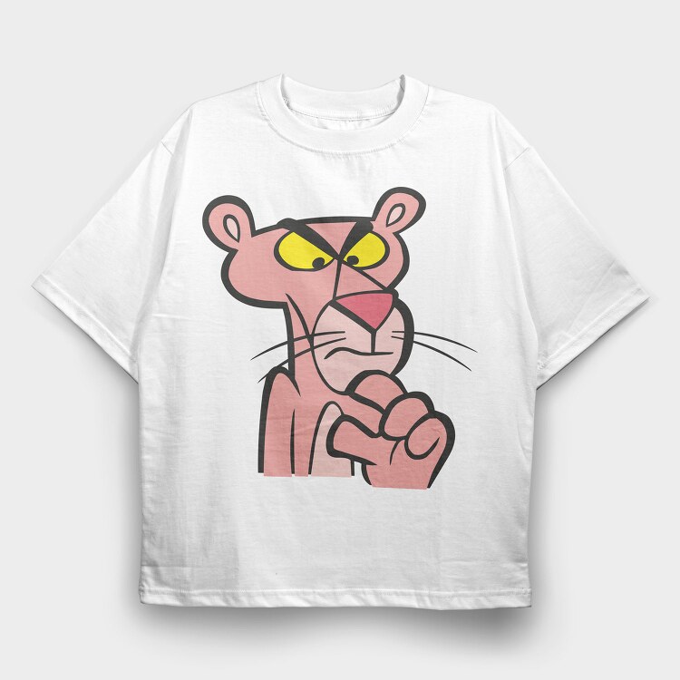Cartoon Retro Pink Panter 6, Tricou Oversize Barbati (Unisex)