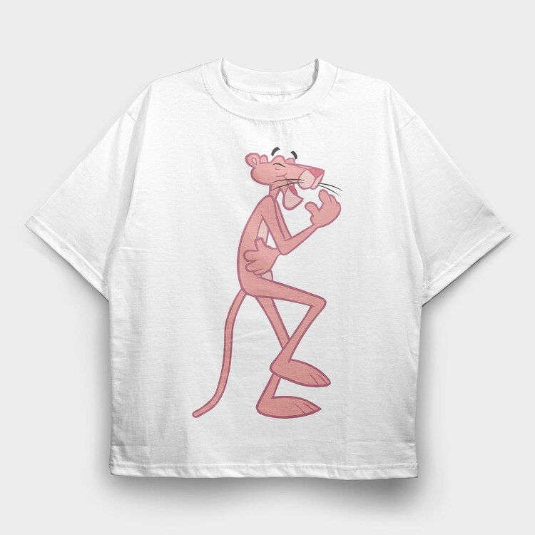 Cartoon Retro Pink Panter 4, Tricou Oversize Barbati (Unisex)