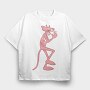 Cartoon Retro Pink Panter 4, Tricou Oversize Barbati (Unisex)