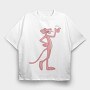 Cartoon Retro Pink Panter 3, Tricou Oversize Barbati (Unisex)