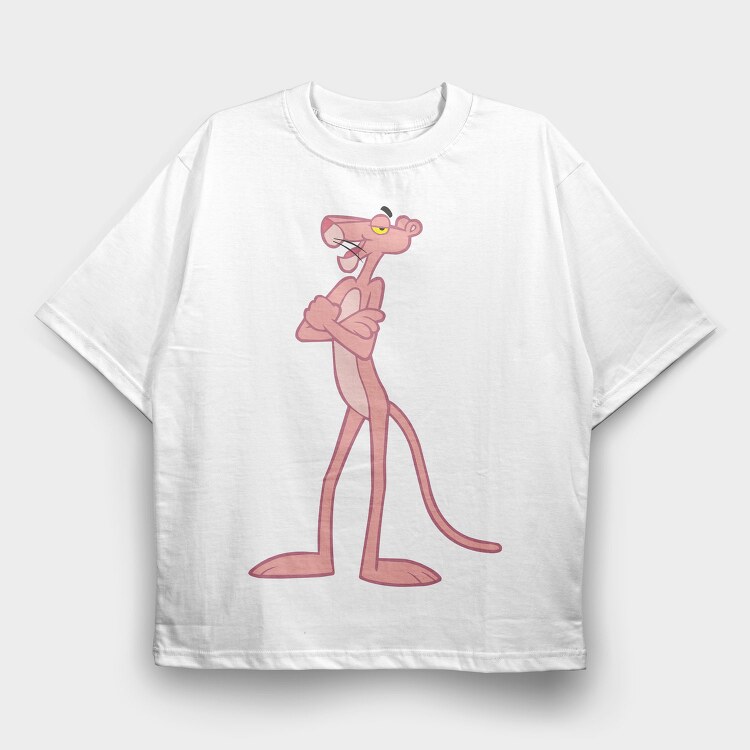 Cartoon Retro Pink Panter 2, Tricou Oversize Barbati (Unisex)