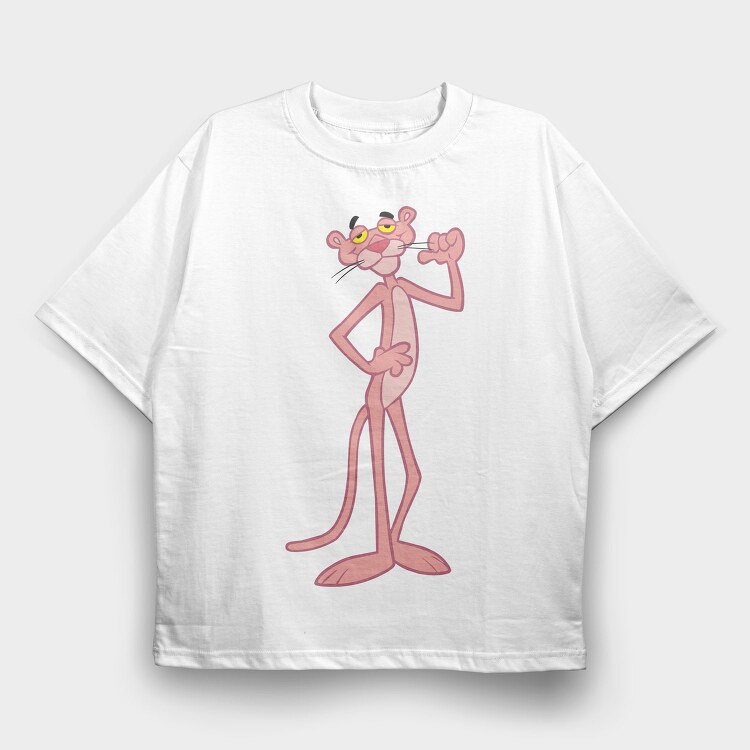 Cartoon Retro Pink Panter 1, Tricou Oversize Barbati (Unisex)
