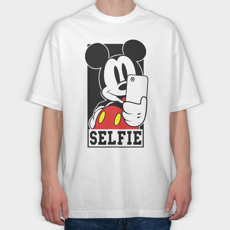 Cartoon Retro Mickey Mouse 1, Tricou Oversize Barbati (Unisex)
