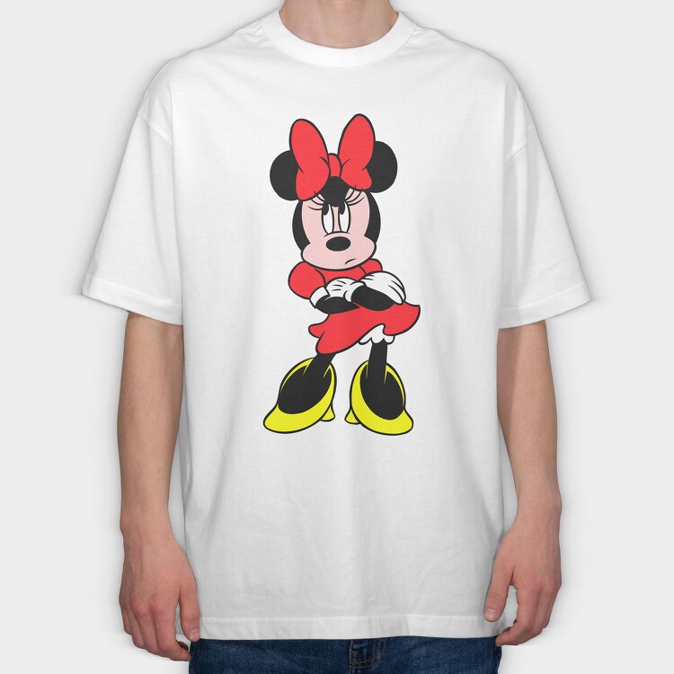 Cartoon Retro Minnie 5, Tricou Oversize Barbati (Unisex)