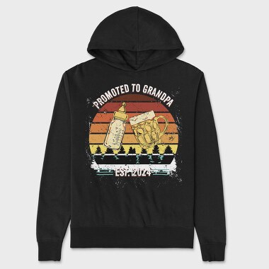 New Grandfather Celebration Promoted Grandpa, Hanorac Oversize Barbati (Unisex)
