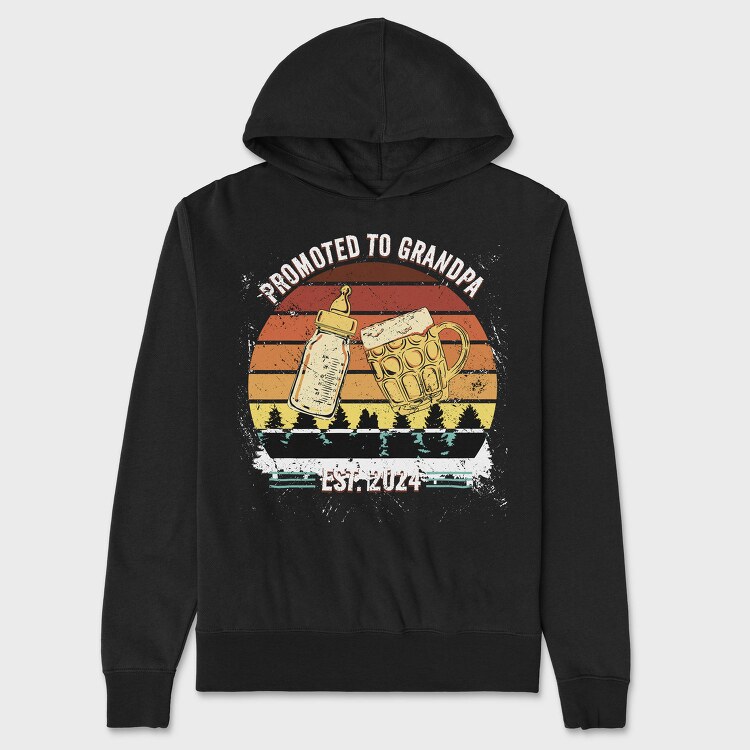 New Grandfather Celebration Promoted Grandpa, Hanorac Oversize Barbati (Unisex)