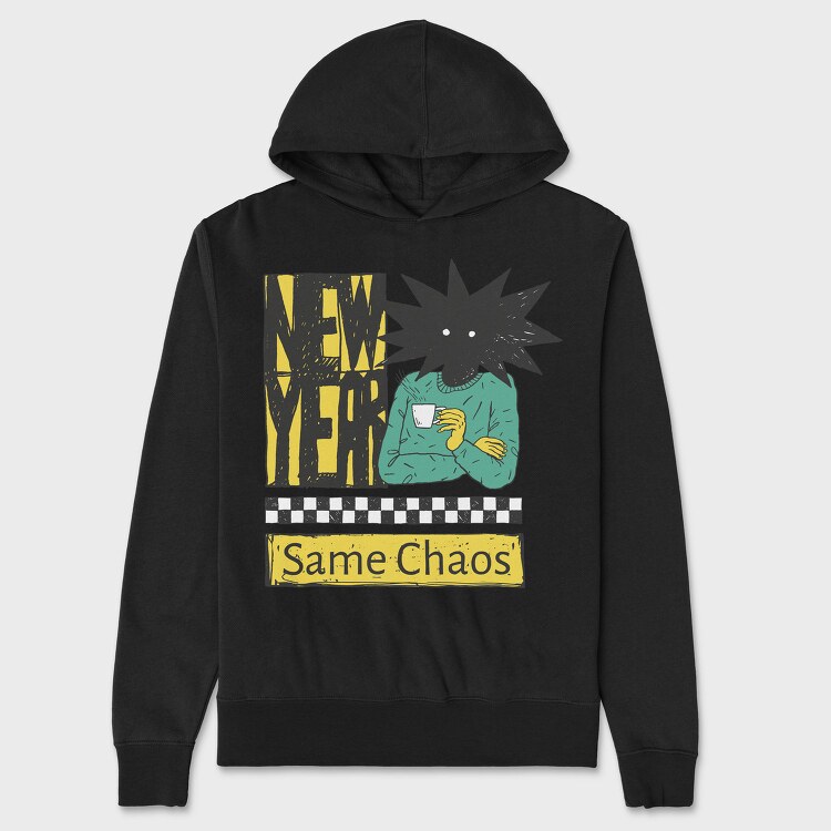 New Year Same Chaos Anti, Hanorac Oversize Barbati (Unisex)