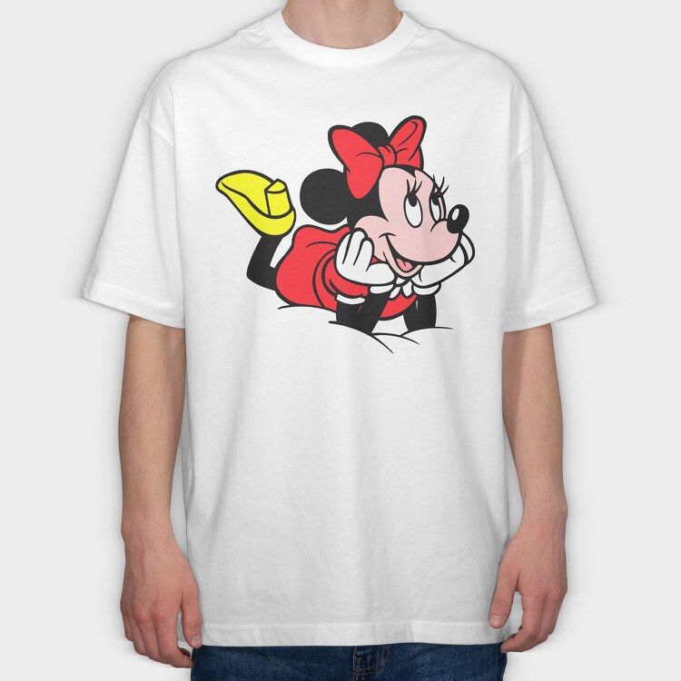 Cartoon Retro Minnie 4, Tricou Oversize Barbati (Unisex)
