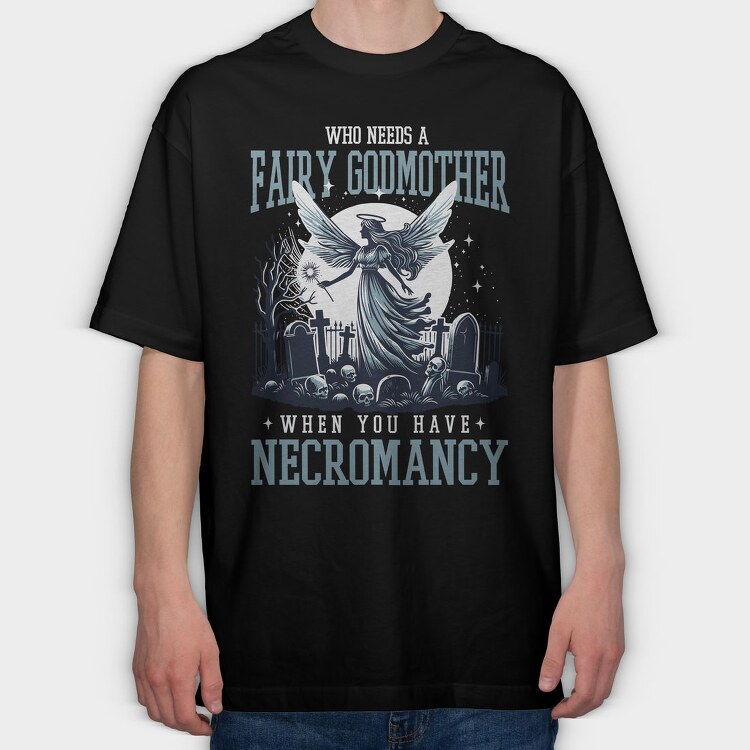 Dark Fairy Necromancy, Tricou Oversize Barbati (Unisex)