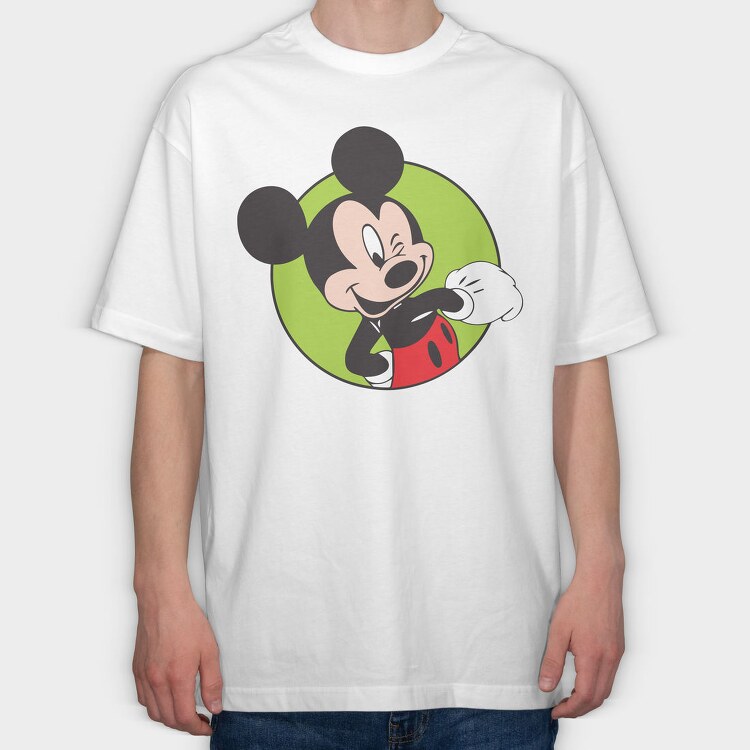 Cartoon Retro Mickey Mouse 2, Tricou Oversize Barbati (Unisex)