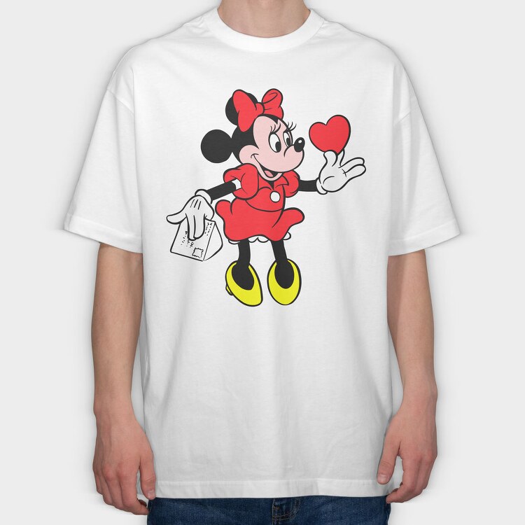 Cartoon Retro Minnie 2, Tricou Oversize Barbati (Unisex)