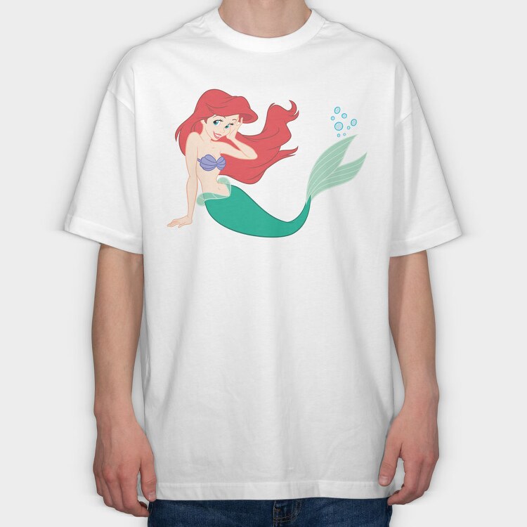 Cartoon Retro La Sirenta 2, Tricou Oversize Barbati (Unisex)