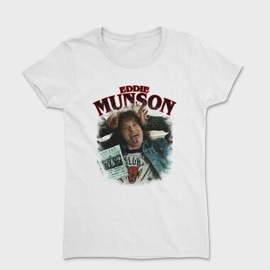 Eddie Munson Stranger Things Halftone, Tricou Femei