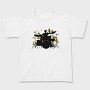 Vibrant Drummer Silhouette, Tricou Copii