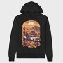 Vintage Cowboy And Truck, Hanorac Oversize Barbati (Unisex)