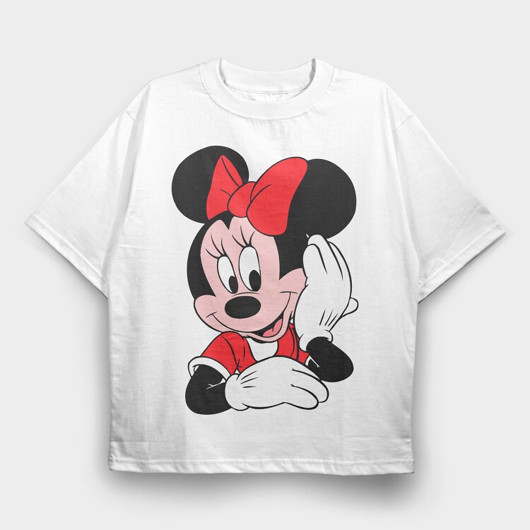 Cartoon Retro Minnie 6, Tricou Oversize Barbati (Unisex)