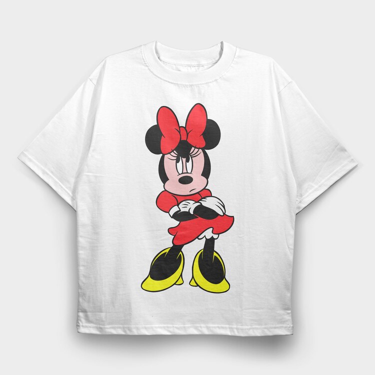 Cartoon Retro Minnie 5, Tricou Oversize Barbati (Unisex)