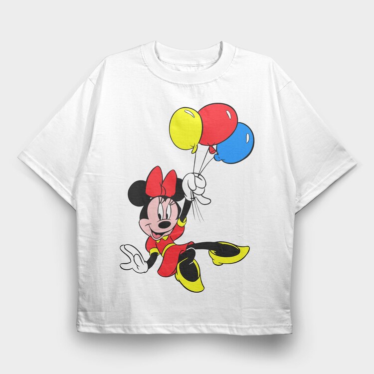 Cartoon Retro Minnie 3, Tricou Oversize Barbati (Unisex)