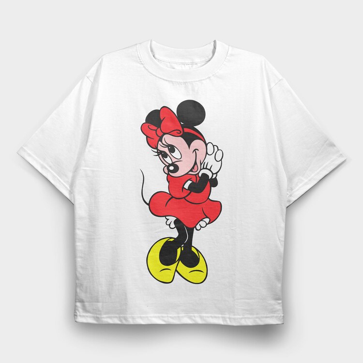 Cartoon Retro Minnie 1, Tricou Oversize Barbati (Unisex)