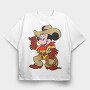 Cartoon Retro Mickey Mouse 4, Tricou Oversize Barbati (Unisex)