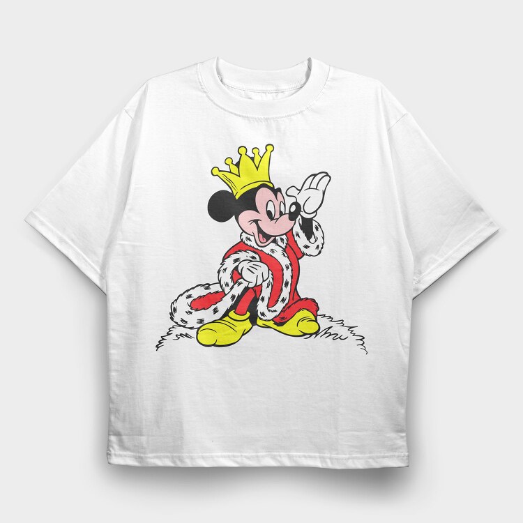 Cartoon Retro Mickey Mouse 3, Tricou Oversize Barbati (Unisex)