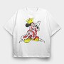 Cartoon Retro Mickey Mouse 3, Tricou Oversize Barbati (Unisex)