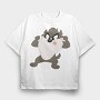 Cartoon Retro Looney Tunes Tiny 4, Tricou Oversize Barbati (Unisex)