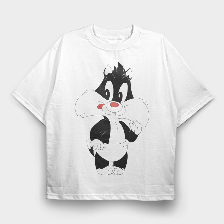 Cartoon Retro Looney Tunes Tiny 3, Tricou Oversize Barbati (Unisex)