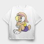 Cartoon Retro Looney Tunes Tiny 1, Tricou Oversize Barbati (Unisex)