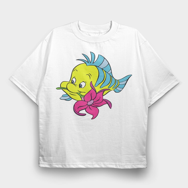 Cartoon Retro La Sirenta 5, Tricou Oversize Barbati (Unisex)