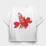 Cartoon Retro La Sirenta 4, Tricou Oversize Barbati (Unisex)