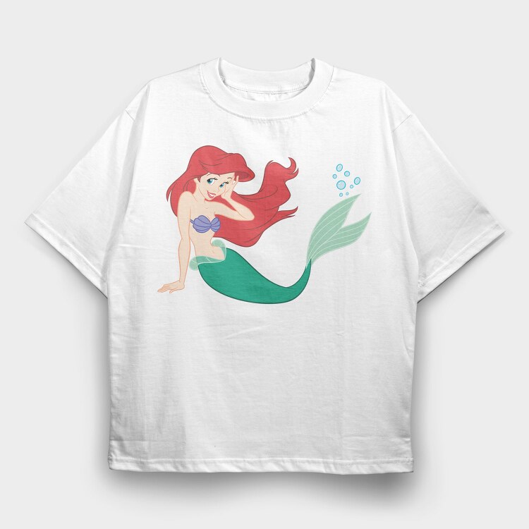 Cartoon Retro La Sirenta 2, Tricou Oversize Barbati (Unisex)