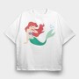 Cartoon Retro La Sirenta 2, Tricou Oversize Barbati (Unisex)