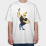 Cartoon Retro Johny Bravo 1, Tricou Oversize Barbati (Unisex)