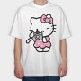 Cartoon Retro Hello Kitty 1, Tricou Oversize Barbati (Unisex)
