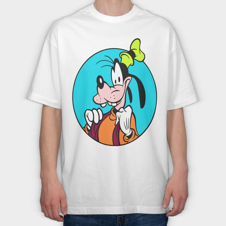 Cartoon Retro Goofy 6, Tricou Oversize Barbati (Unisex)