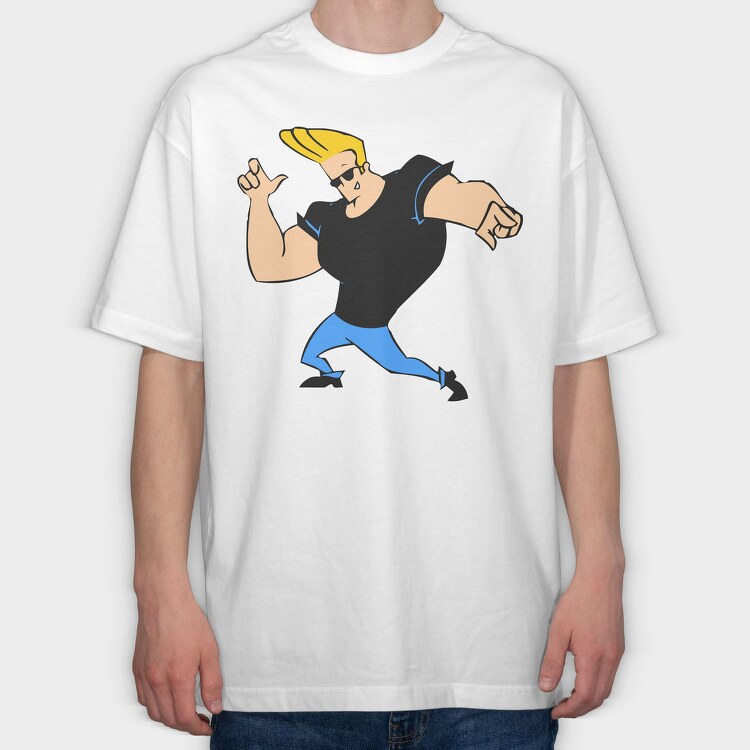 Cartoon Retro Johny Bravo 6, Tricou Oversize Barbati (Unisex)