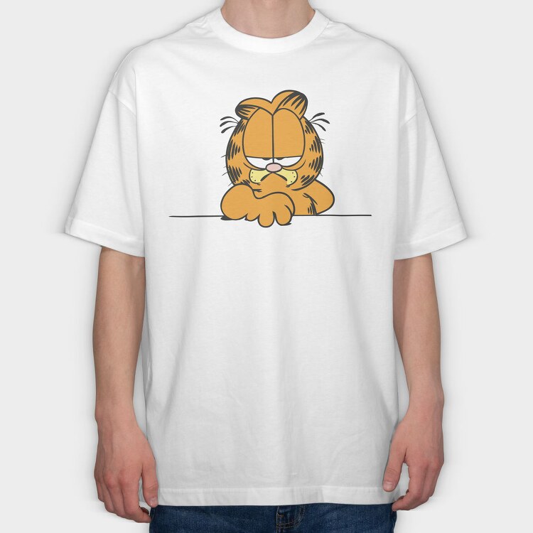Cartoon Retro Garfield 6, Tricou Oversize Barbati (Unisex)