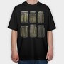 Vintage Pickles Jar Graphic Canned, Tricou Oversize Barbati (Unisex)