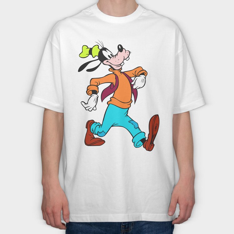 Cartoon Retro Goofy 5, Tricou Oversize Barbati (Unisex)