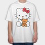 Cartoon Retro Hello Kitty 5, Tricou Oversize Barbati (Unisex)