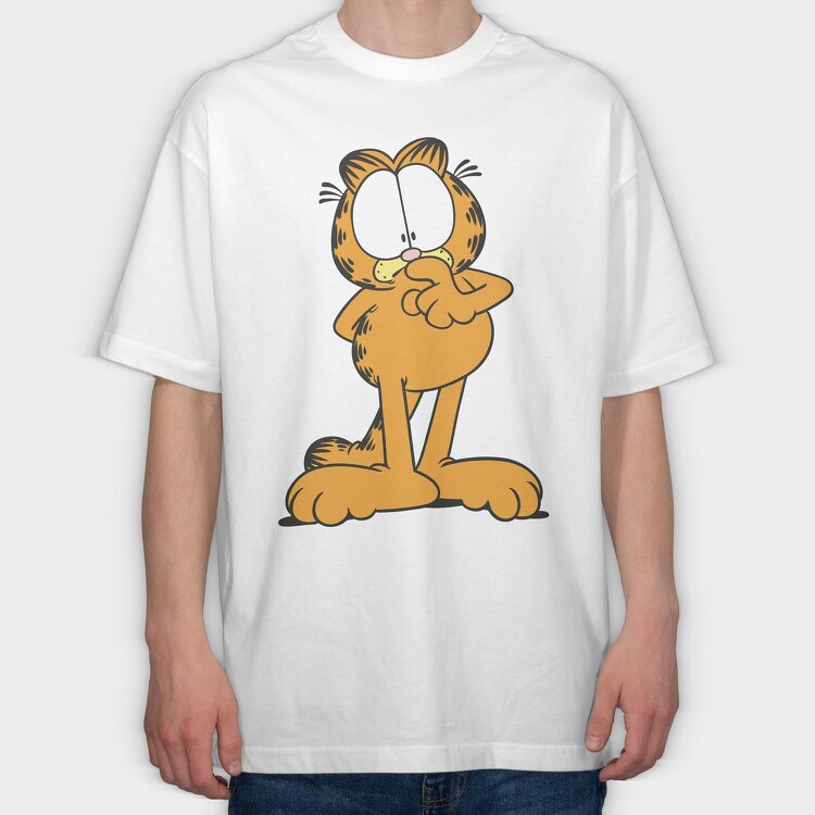 Cartoon Retro Garfield 5, Tricou Oversize Barbati (Unisex)