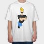 Cartoon Retro Johny Bravo 5, Tricou Oversize Barbati (Unisex)