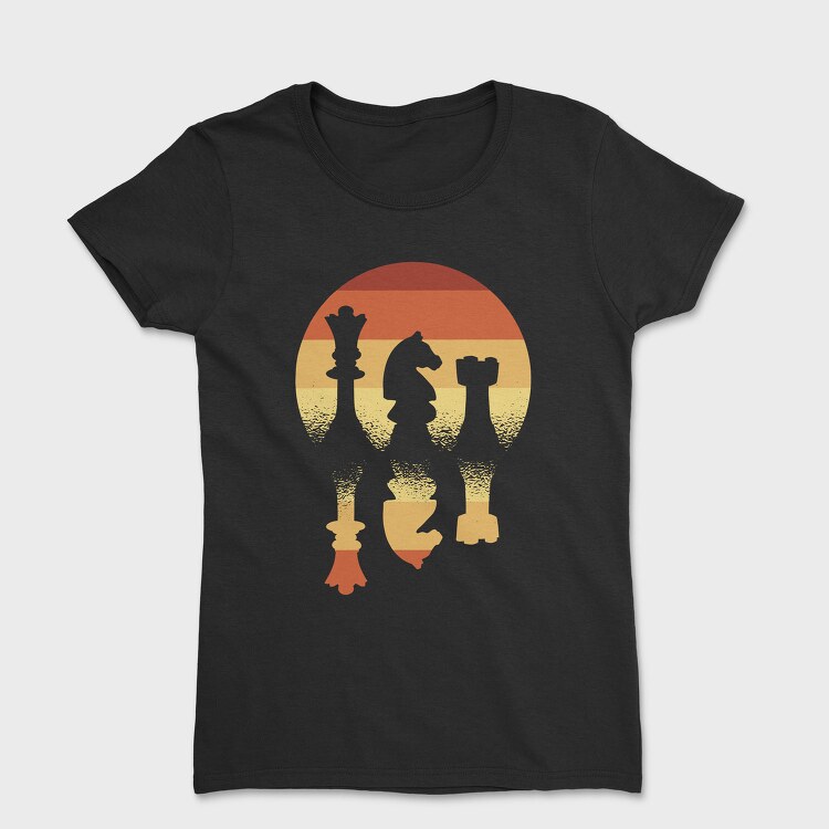 Vintage Chess Pieces, Tricou Femei