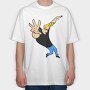 Cartoon Retro Johny Bravo 4, Tricou Oversize Barbati (Unisex)