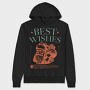 Vintage Santa Best Wishes Grunge, Hanorac Oversize Barbati (Unisex)